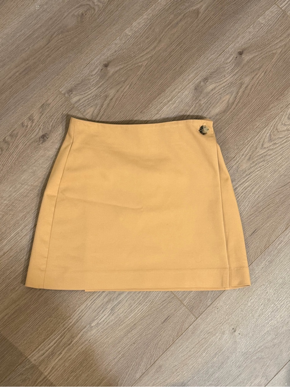 Babaton Beige Mini Skirt with Side Button